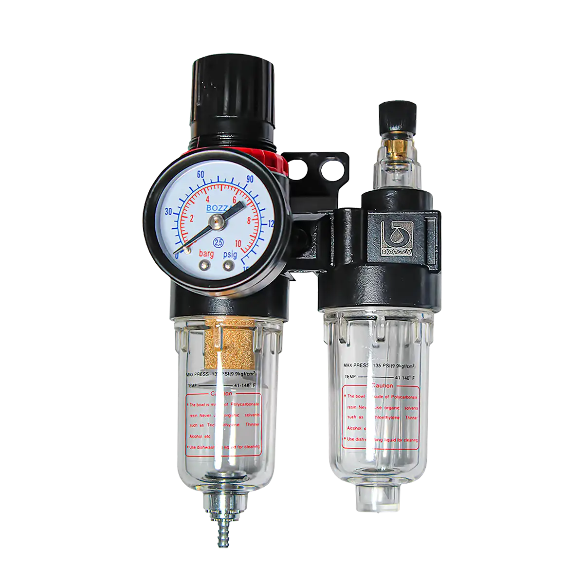 Bozza - Lubrifil de 1/4" con manómetro