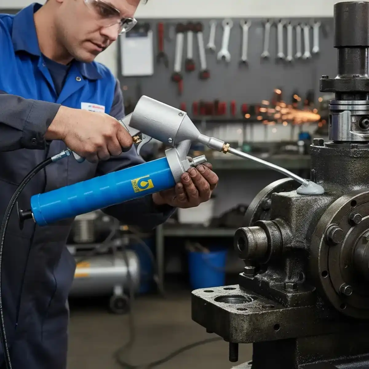 Bozza - Bomba neumática manual para grasa capacidad 400 gramos - imagen 2