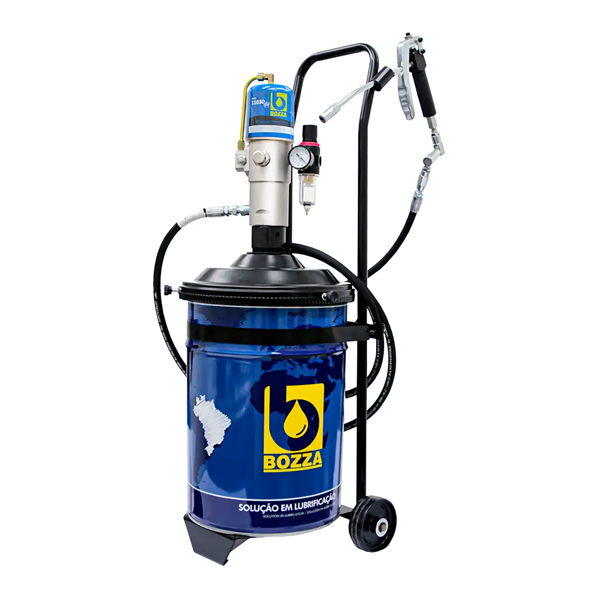 Bozza - Propulsora neumática para grasa con tanque de 24 kg