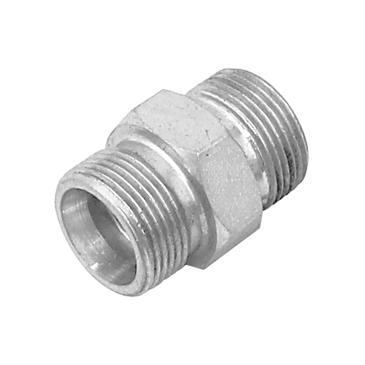 Adaptador recto métrico - macho 14x1.5 - 14x1.5 - tubo 08mm.