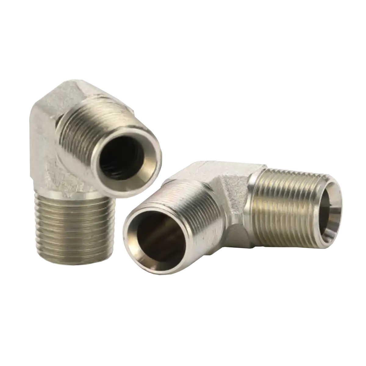 Adaptador curvo 90º - macho nptf 1/4" - macho nptf 1/4"