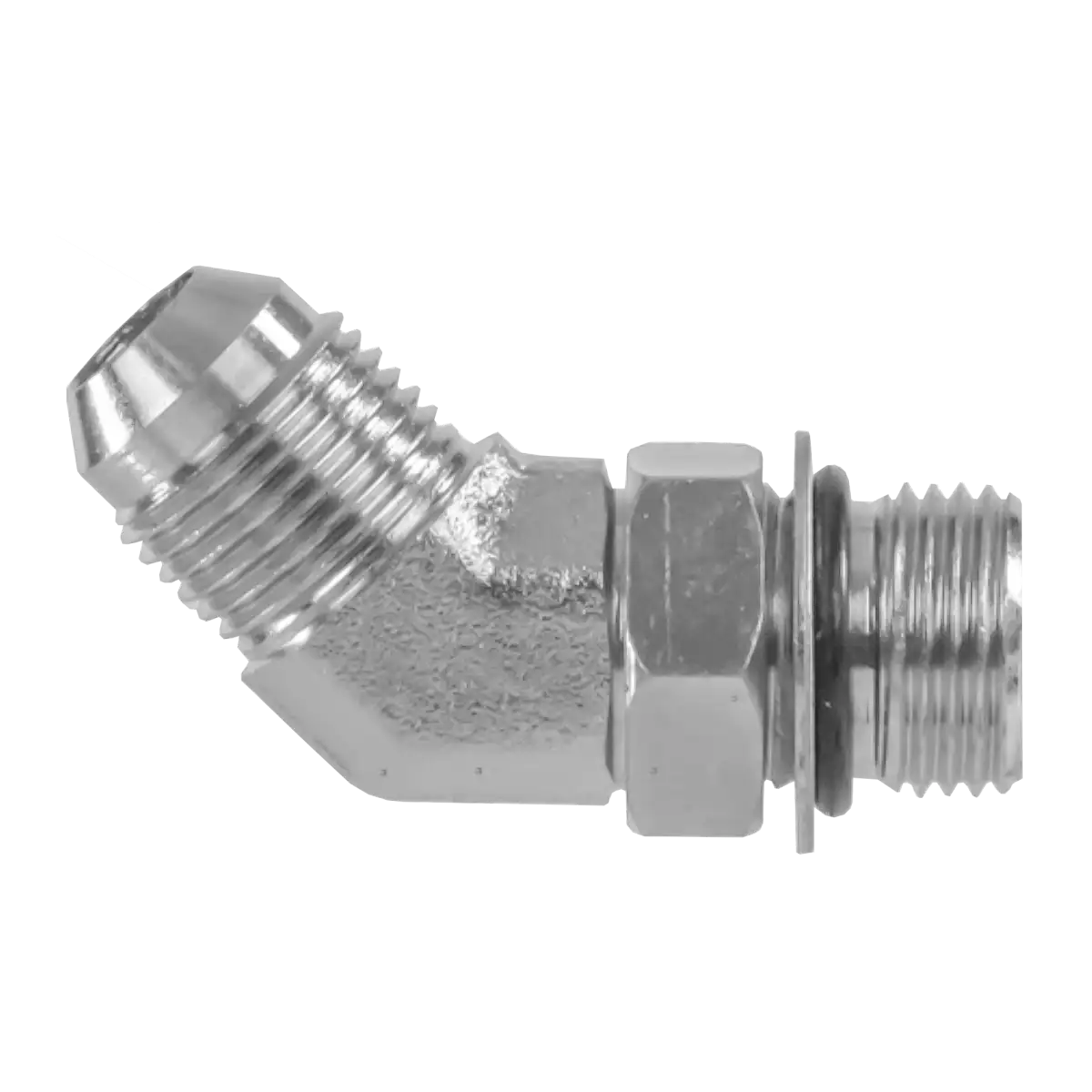 Adaptador curvo 45° - macho unf 1.5/16" - macho jic 1.5/16" - 1JO4-16-16