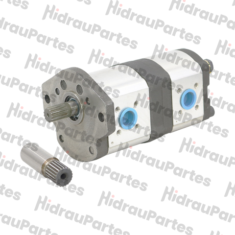 Bomba doble a engranaje - 16/08 cm3 - adaptada para John Deere.